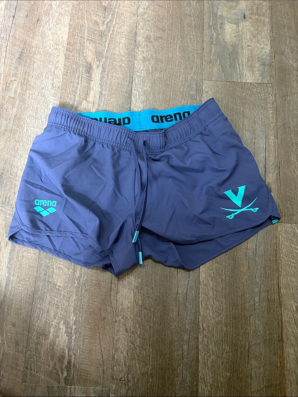 Arena Bright Teal Swim Briefs with Black Logo